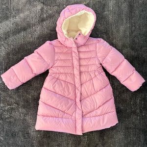 Moncler Pink Hooded Puffer Coat